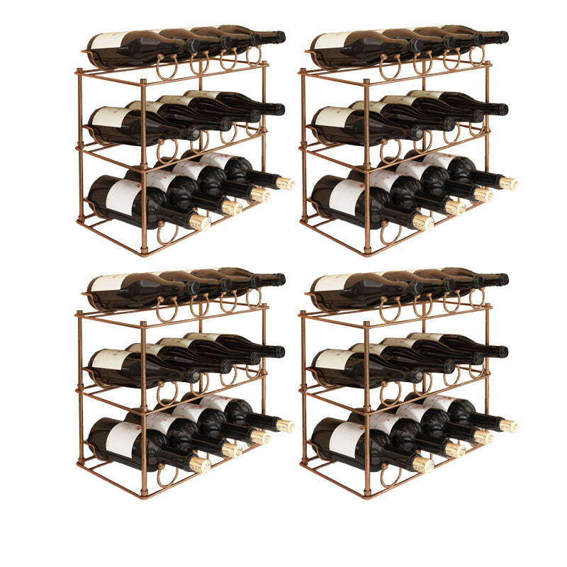Modern Countertop Bottle Holder Metal Wine Bottle Rack for Home