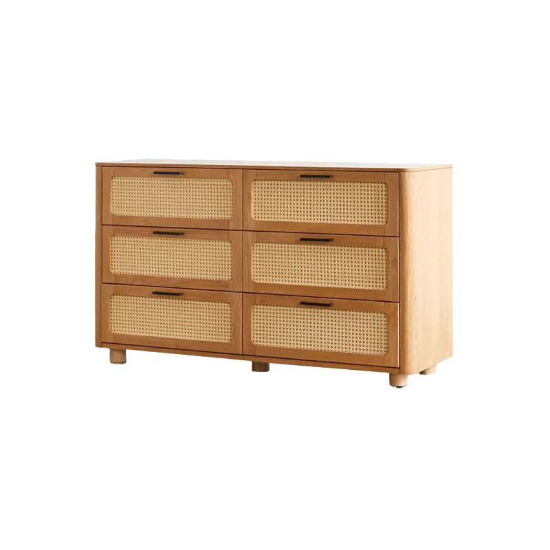 Solid Wood Storage Chest Dresser Modern Storage Chest for Bedroom 55"L x 16"W x 33"H Cherry Wood Clearhalo 'Bedroom Furniture' 'Dressers & Chests' 'dressers_chests' 'furn' 'furn_dressers_chests' 'Furniture' 7437163