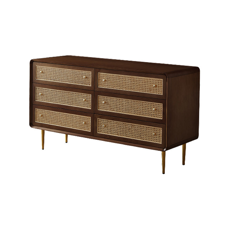 Solid Wood Storage Chest Dresser Glam Storage Chest with Drawers