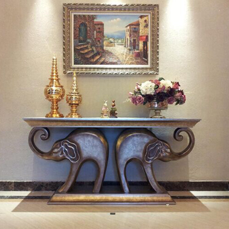 Tavolo di accento console contemporanea a forma di rettangolo tavolo di divano console in pietra per hall