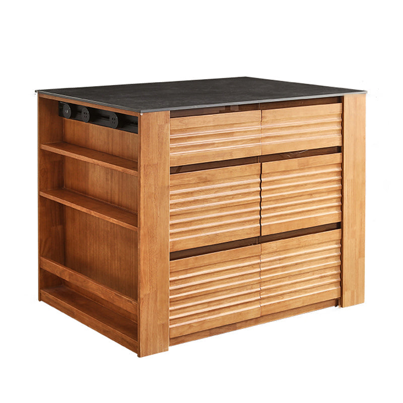 Stationair keukeneiland granieten bovenste keukeneiland tafel met 6 laden