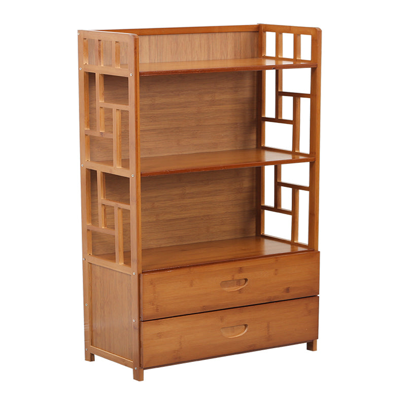 Modern Sideboard Cabinet Bamboo Sideboard with Drawers for Kitchen 31.5"L x 9.8"W x 43.3"H Clearhalo 'buffet_sideboard' 'Buffets & Sideboards' 'furn' 'furn_buffet_sideboard' 'Furniture' 'Kitchen & Dining Furniture' 7439595