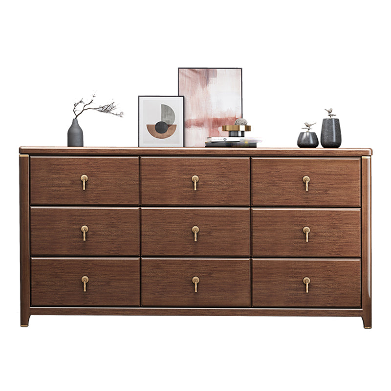 Standard Side Cabinet Solid Wood Mid-Century Modern Storage Cabinet with Drawers