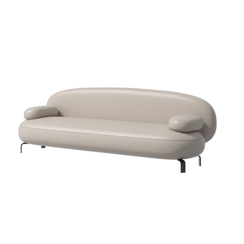 Contemporary Solid Color Sofa 31.49" Wide Pillow Top Arm Sofa 94.5"L x 31.5"W x 27.6"H Tech Cloth Clearhalo 'furn' 'furn_sofas' 'Furniture' 'Living Room Furniture' 'Sofa' 'sofas' 7446112