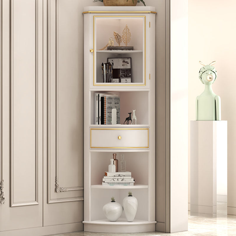 Modern Stain Resistant Chest Solid Wood Side Cabinet with Drawer Ivory Clearhalo 'Cabinets & Chests' 'cabinets_chests' 'furn' 'furn_cabinets_chests' 'Furniture' 'Living Room Furniture' 7446138