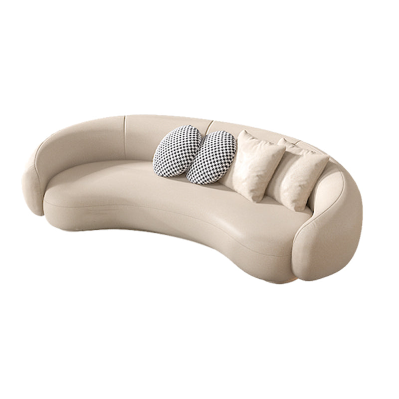 Divano a colori solidi contemporanei in lana imbottita e fauci