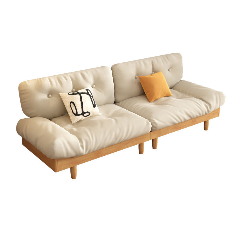 Scandinavian Solid Color Sofa 32.67" Wide Armless Tufted Back Sofa