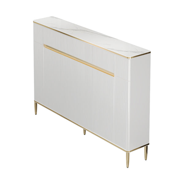 Glam Sideboard Table Stone Sideboard Cabinet with Doors for Kitchen 63"L x 10"W x 38"H Clearhalo 'buffet_sideboard' 'Buffets & Sideboards' 'furn' 'furn_buffet_sideboard' 'Furniture' 'Kitchen & Dining Furniture' 7449125