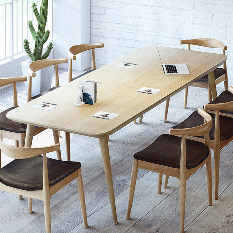 Modern Wood Office Desk rechthoekige vorm Taakbureau met 4 poten voor thuis