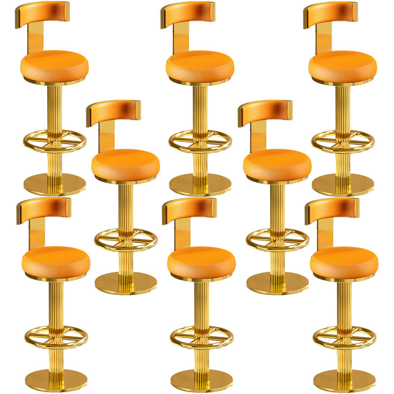 Tabourets de bar de jambes en or glam salon tabouret pivotant rembourré