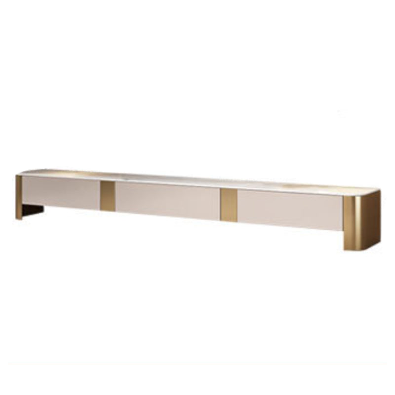 Glam TV Console Stone Enclosed Storage Media Console with Drawers for Home Gold Clearhalo 'furn' 'furn_tv_stands_entertainment_centers' 'Furniture' 'Living Room Furniture' 'TV Stands & Entertainment Centers' 'TV Stands & Media Storage Furniture' 'tv_stands_entertainment_centers' 7455779