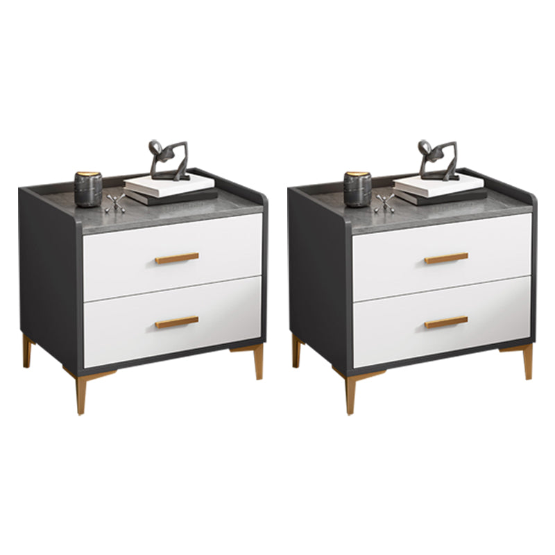 Eigentijdse nachttafel houten nachtkastje met 2 laden