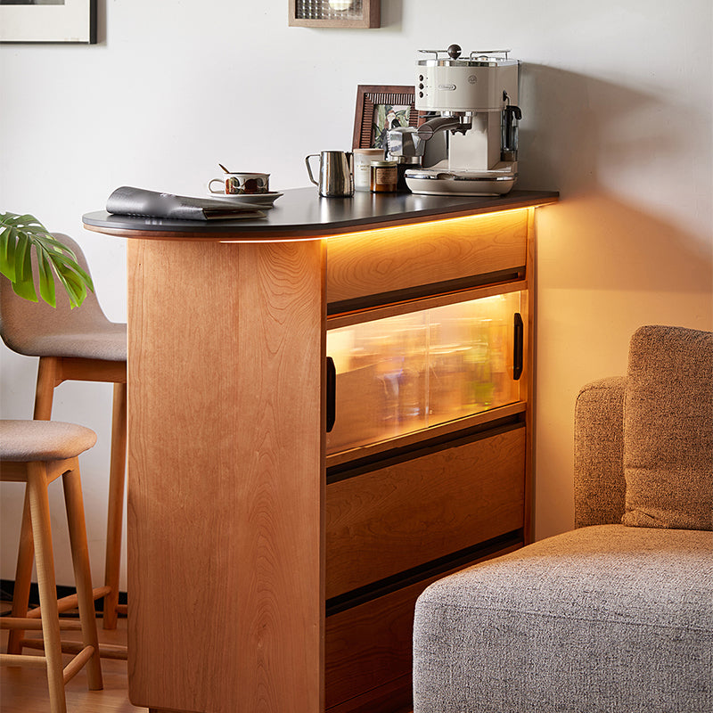 Table à manger en pierre de bar à barre de barre gratuite avec base de rangement
