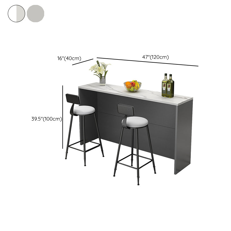 Indoor Contemporary Bar Dining Table Rectangle Stone Bar Table Clearhalo 'Bar Furniture' 'Bar Tables' 'bar_tables' 'furn' 'furn_bar_tables' 'Furniture' 'Kitchen & Dining Furniture' 7461016