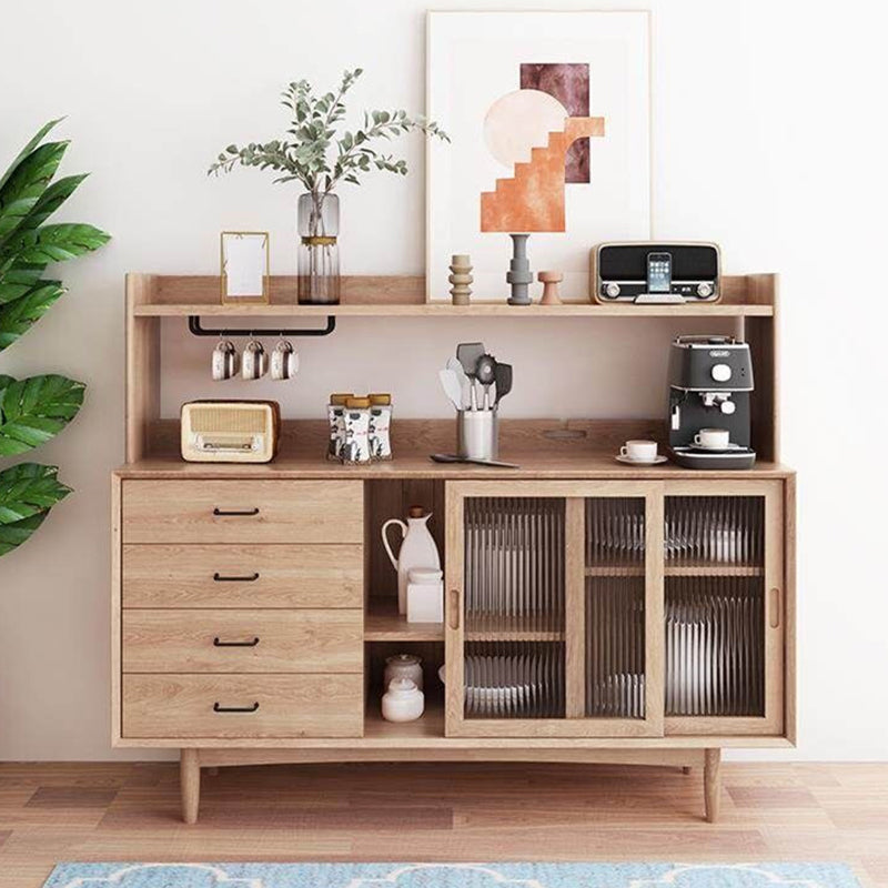 Portes en verre contemporaines Armoire de rangement en pin de huche pour chambre à coucher