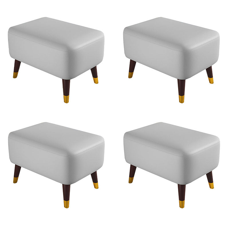 長方形のフットスツール本物の革の足のスツール、14.82インチの高さ