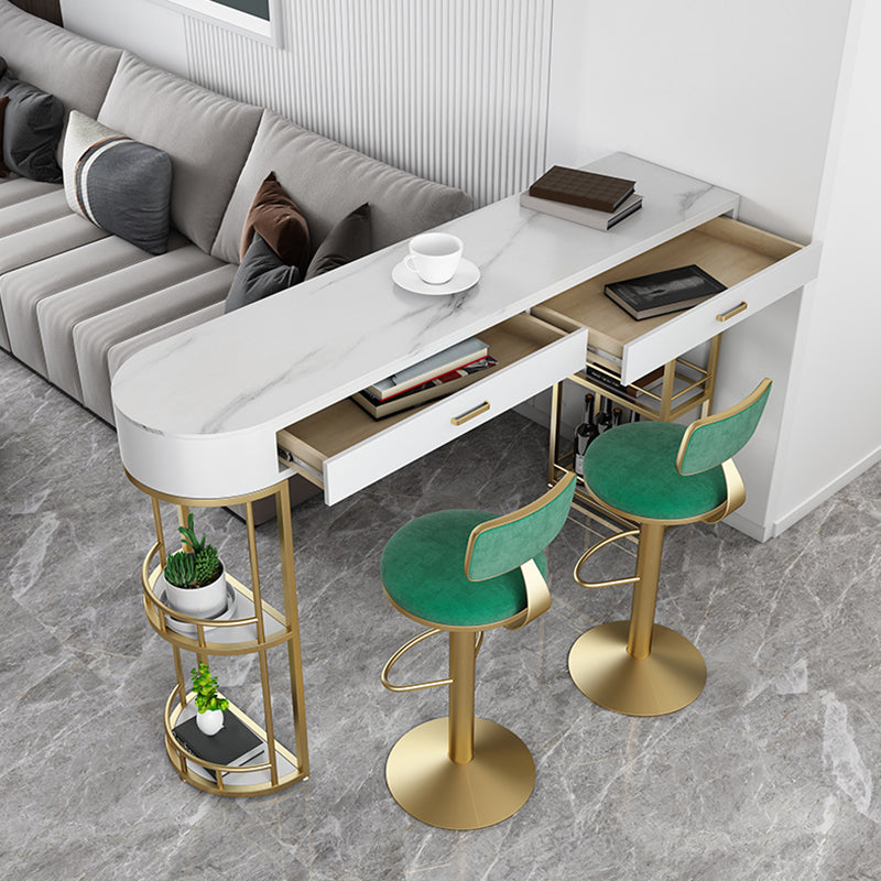 Modern Style Bar Table Set 1/2/3 Pcs Stone Specialty Bar Set for Indoor