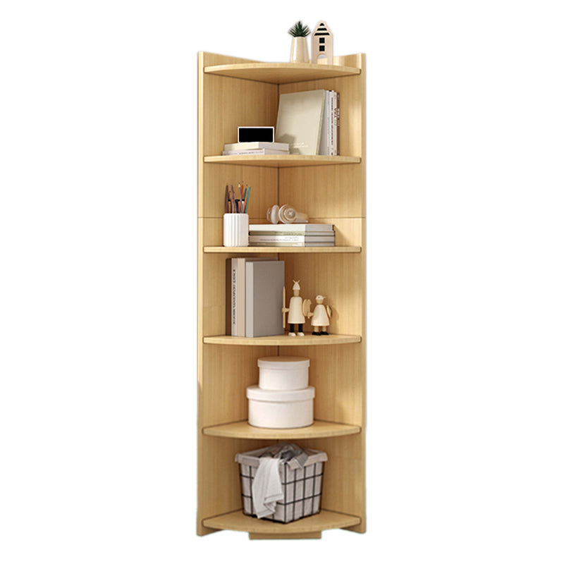 Modern Storage Cabinet Stain Resistant Manufactured Wood Side Cabinet 16"L x 16"W x 71"H Natural Clearhalo 'Cabinets & Chests' 'cabinets_chests' 'furn' 'furn_cabinets_chests' 'Furniture' 'Living Room Furniture' 7469970