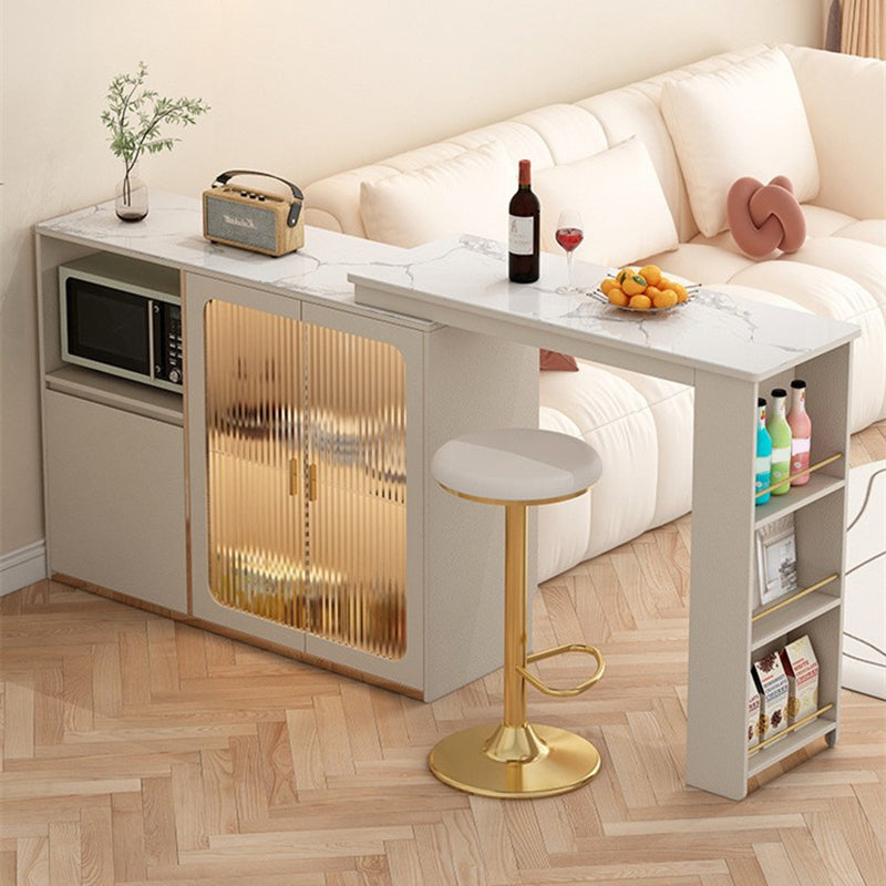 Moderno tavolo da bar rettangolare set 1/3 pezzi tavolo da barre girevole rotabile con sgabelli