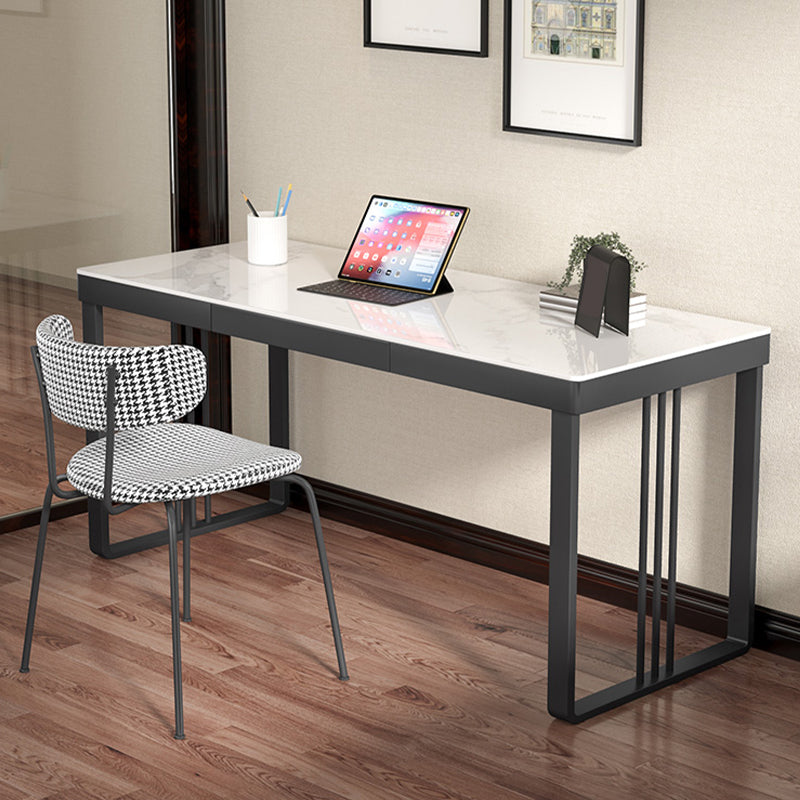 Bureau d'écriture en pierre de style industriel Bureau de bureau rectangulaire avec 1 tiroir