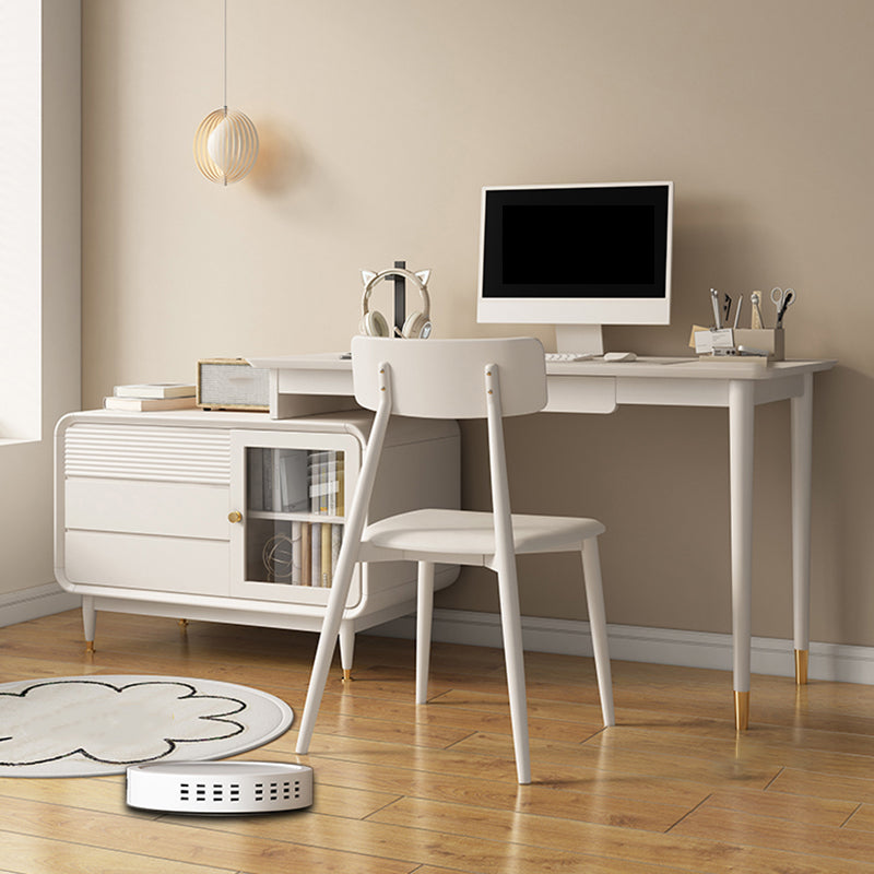 Descrito de la oficina de madera de estilo contemporáneo Descripción de tareas de forma rectangular con 4 cajones para el hogar