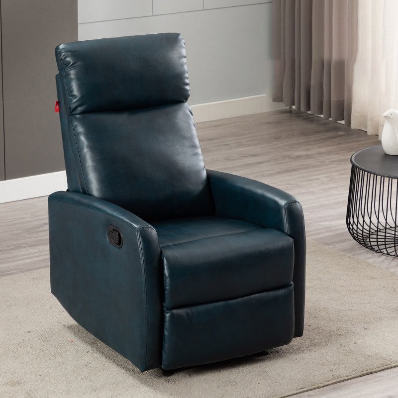 Sedia reclinabile in pelle reclinabile standard in petrolio