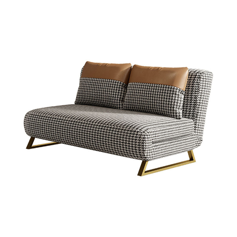 Divani convertibili da cuscino senza bracciale senza braccio divano per dormiente in metallo glam