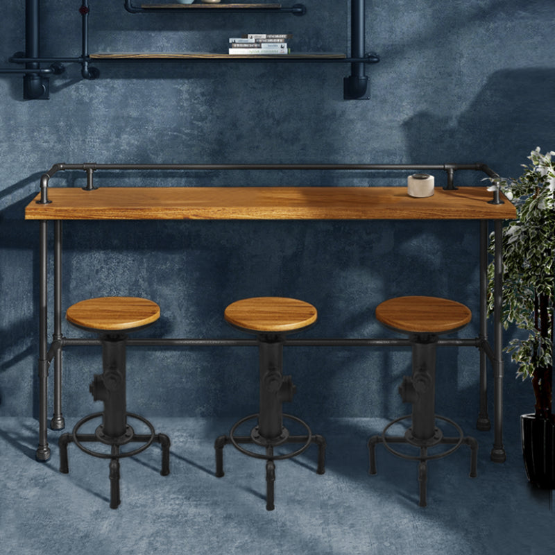 Ensemble de restauration de pub en bois massif de style industriel 1/2/4 PCS PCANS Pub Pub Set pour la maison