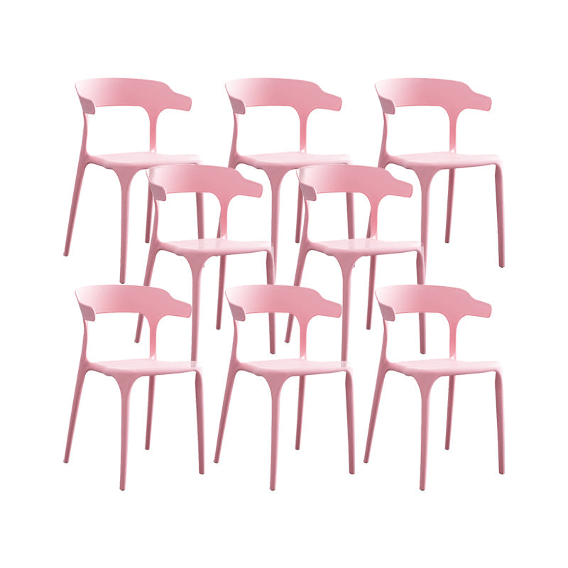 Noordse armleuning stapelbare stoel met acrylpoten voor eetkamer