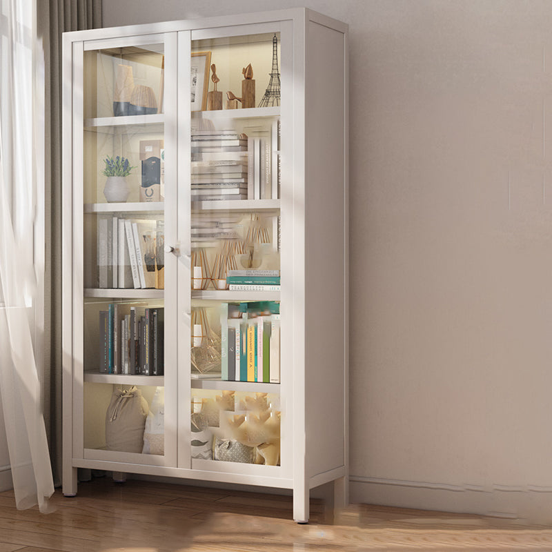 Porte di vetro contemporanee Visualizza mobile a buffet in metallo per sala da pranzo