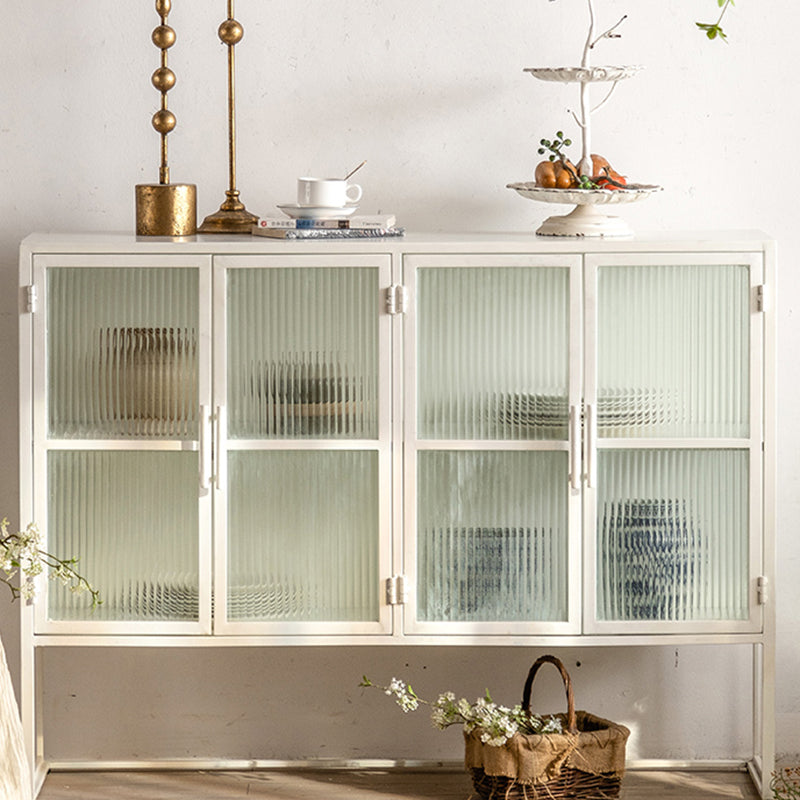 Eigentijdse curiokast metalen glazen deuren buffetkast voor eetkamer