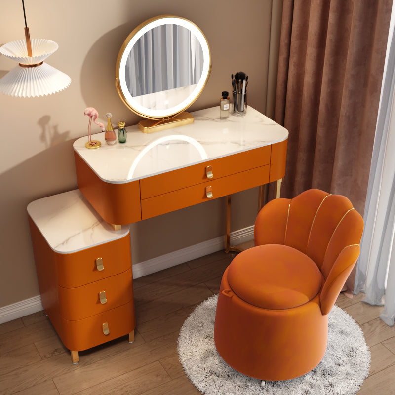 Conseyador de piedra contemporáneo Cosferante de tocador de dormitorio Descripción de tocador con cajón