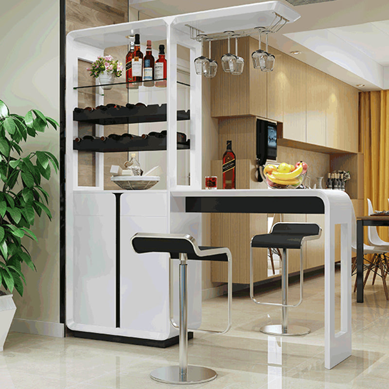 Modern Rectangle Wood Counter Table 2/3 Pieces Bar Table Set for Living Room