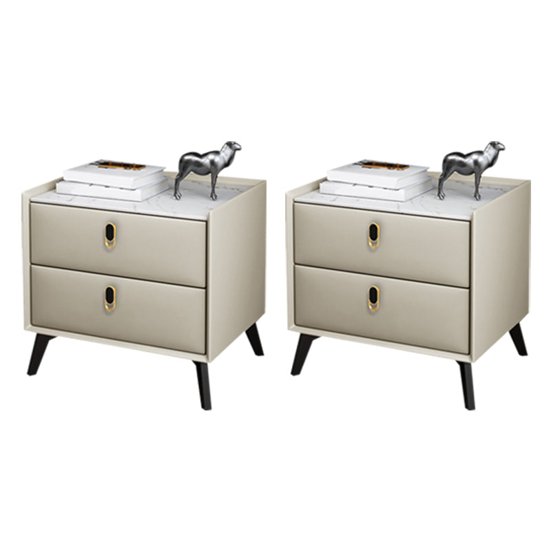 Table de nuit de table de table de table glamour avec 2 tiroirs