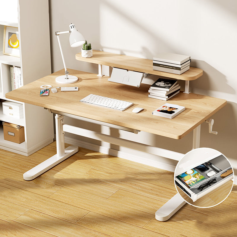 Bureau d'écriture rectangulaire naturel du bureau de bureau réglable de style moderne