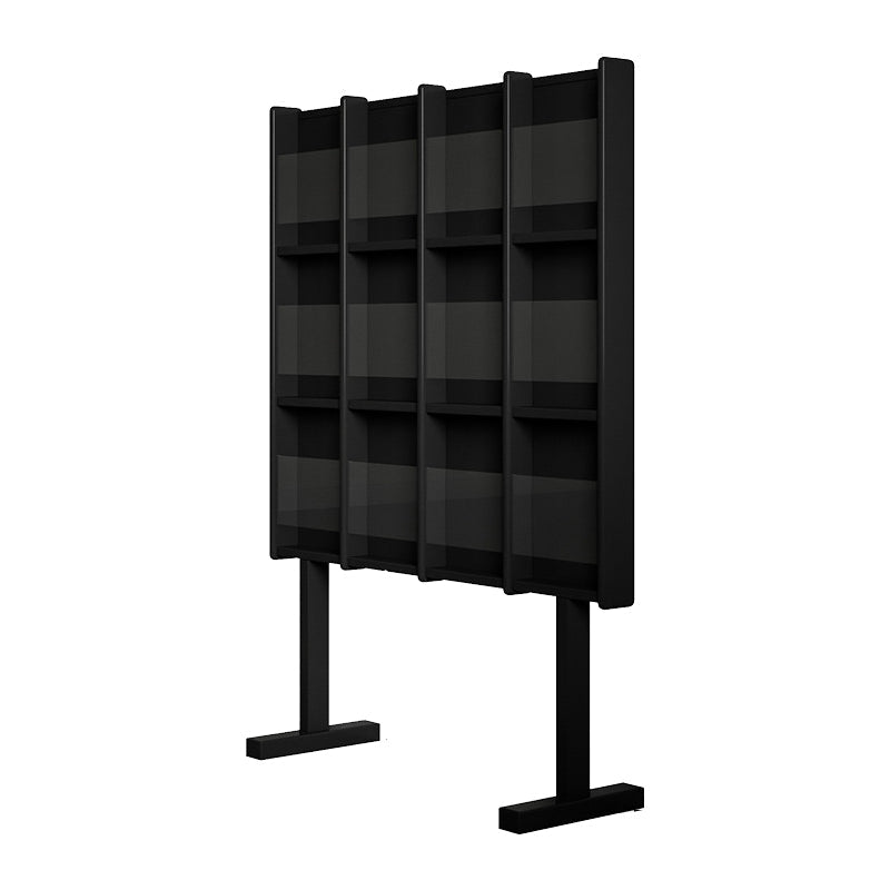Modern Style Closed Back Bookshelf Solid Wood Bookcase with Shelves Black Clearhalo 'Bookcases' 'furn' 'furn_bookcases' 'Furniture' 'Office Furniture' 7497243