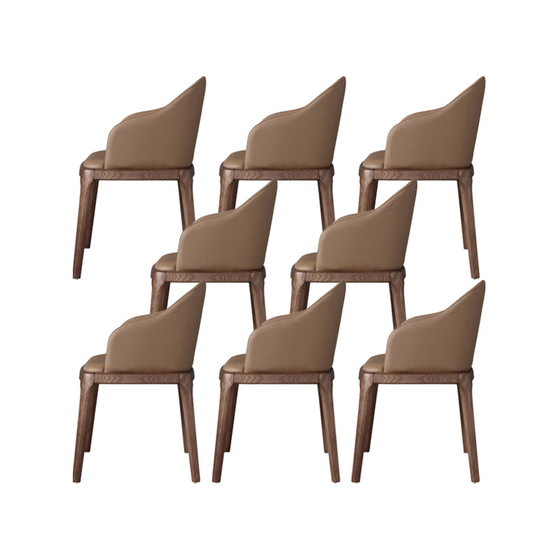 Contemporary Style Chair Wood Solid Back Dining Chair for Dining Room