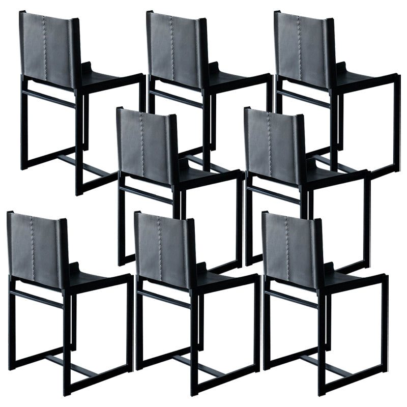 インダストリアルサイドチェアメタルオープンバックダイニングチェアインドア用