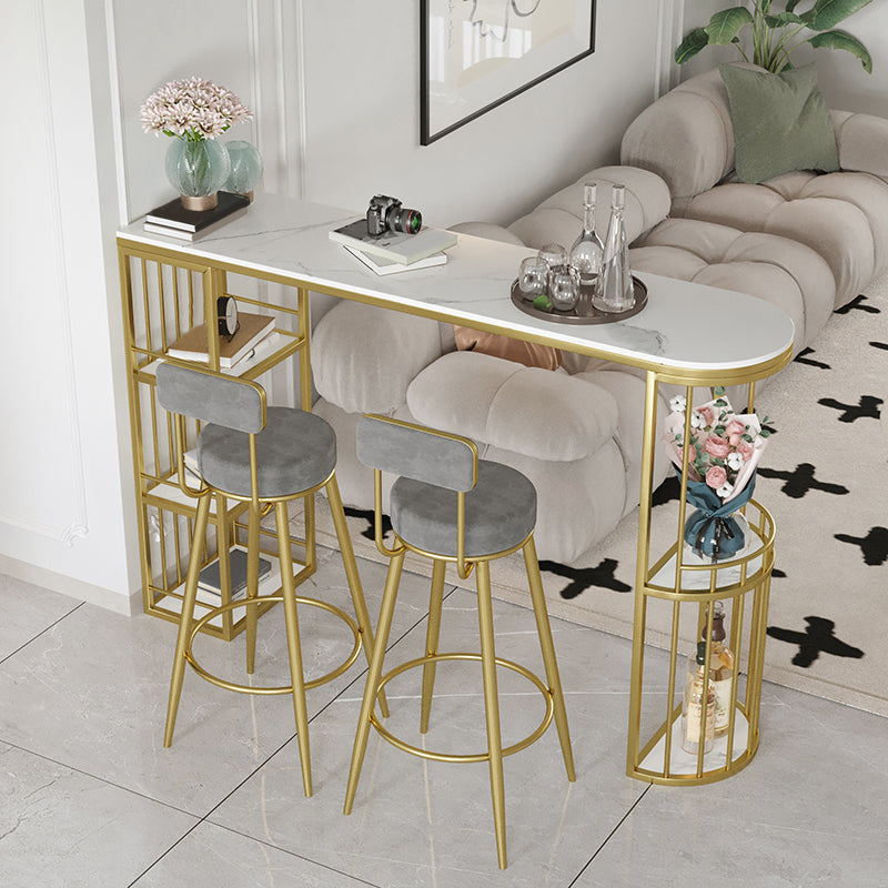 Set di tavoli da bar in stile moderno 1/3 pezzi set da tavolo da bar in granito bianco