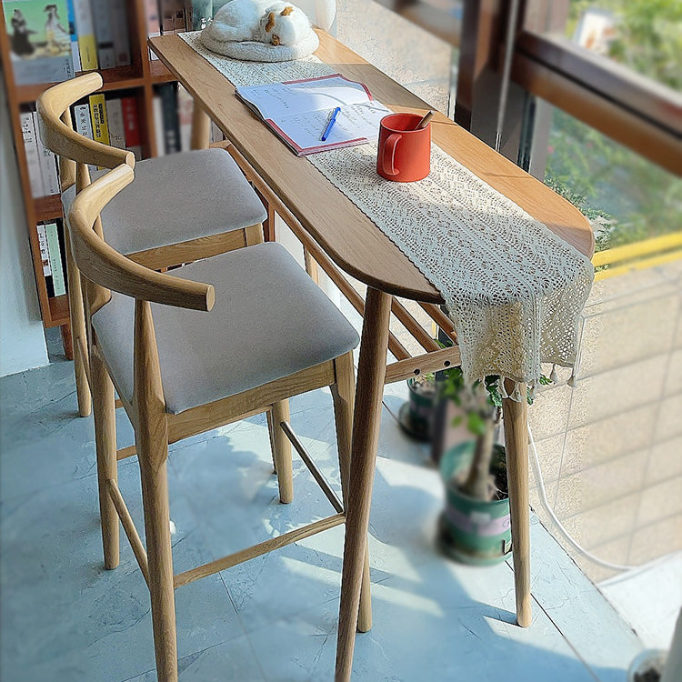 コンテンポラリーバーの高さパブテーブルナチュラルオークパブの高さダイニングテーブル