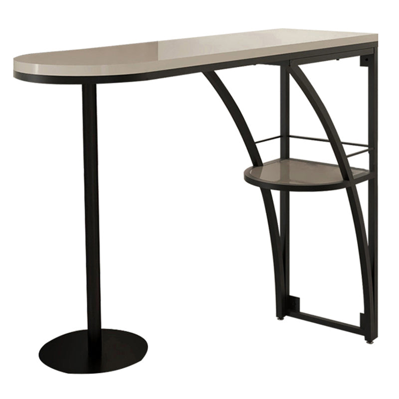 Modern Rectangle Wood Counter Table 1/3 Pieces Bar Table Set for Living Room Table Gloss Black Clearhalo 'Bar Furniture' 'furn' 'furn_home_bar_bar_sets' 'Furniture' 'Home Bars & Bar Sets' 'home_bar_bar_sets' 'Kitchen & Dining Furniture' 7508300