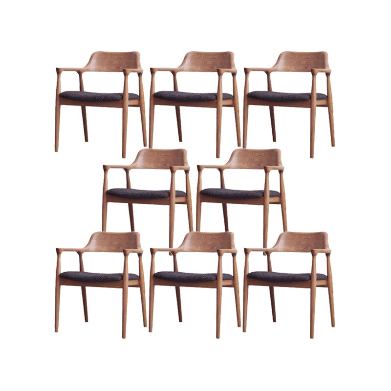 Silla de brazo de estilo moderno de madera de madera abierta silla de comedor para la cocina