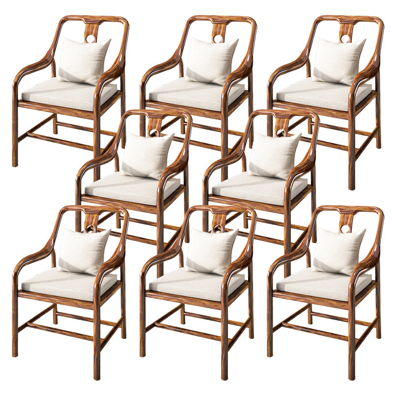 Contemporary Style Chair Wood Dining Accent Chair for Kitchen Light White Brown 8 Piece Set Clearhalo 'Dining Chairs' 'Dining Tables & Seating' 'dining_chair' 'furn' 'furn_dining_chair' 'Furniture' 'Kitchen & Dining Furniture' 7520098