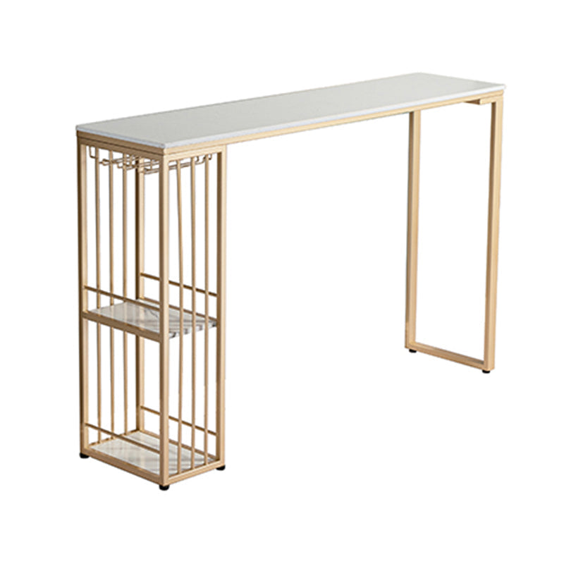 Rectangle Counter Wine Table Faux Marble Counter Height Dining Table