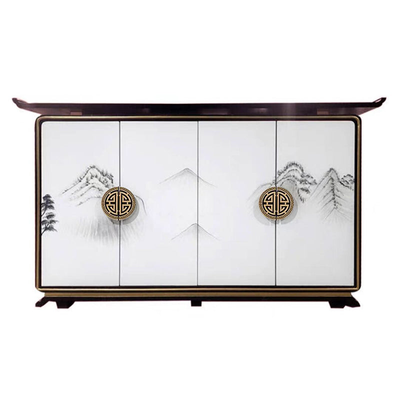 Contemporary 35.43" H Cabinet Wooden Accent Cabinet with Door Walnut Clearhalo 'Cabinets & Chests' 'cabinets_chests' 'furn' 'furn_cabinets_chests' 'Furniture' 'Living Room Furniture' 7521284