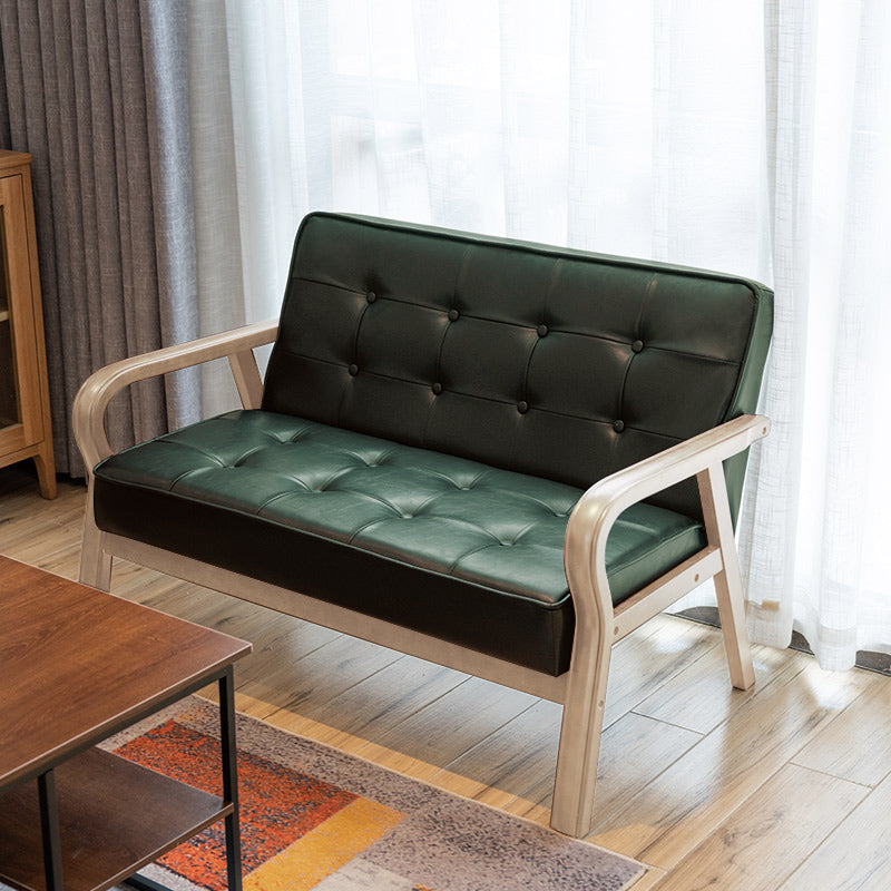 フェイクレザーソファ29.53 "ハイミッドセンチュリーモダンスクエアソファ