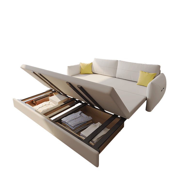 Glamour en bois futon avec matelas futon canapé-lit carré arms