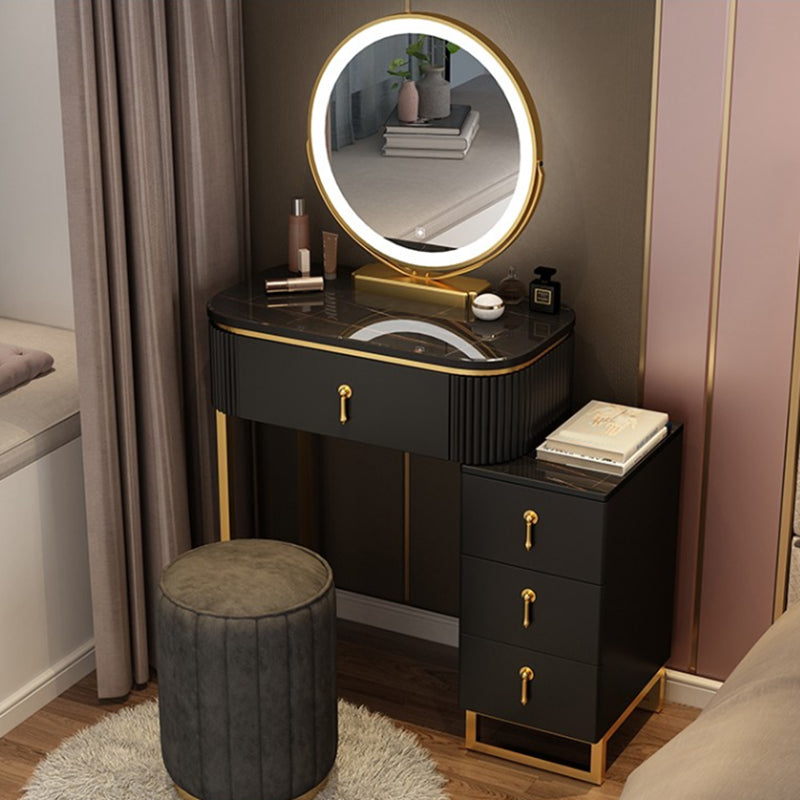 Contemporary Makeup Vanity Desk with 4 Wooden Drawers for Bedroom