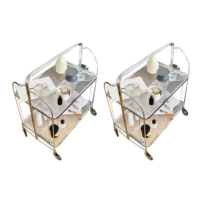 Modern Clear 23.6" End Table Rectangular Glass Side Table with Shelf Watery 2 Clearhalo 'Coffee & Accent Tables' 'End & Side Tables' 'end_side_tables' 'furn' 'furn_end_side_tables' 'Furniture' 'Living Room Furniture' 7523218