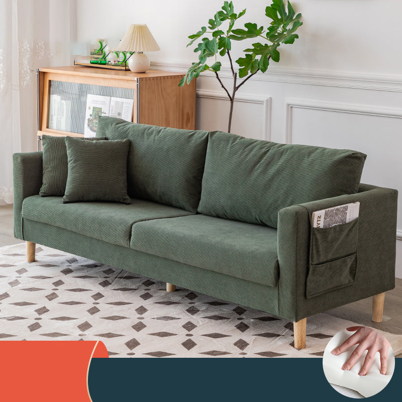 Samtsofa 26,77 "Hoch skandinavisches Smoking -Arm -Sofa mit Aufbewahrung